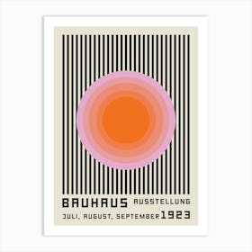 Bauhaus Geometric Pink Art Print