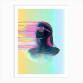 Cyberpunk, bright, "Awesome Cry" Art Print