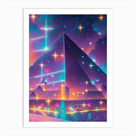 Fantasy Pyramids In The Sky Art Print