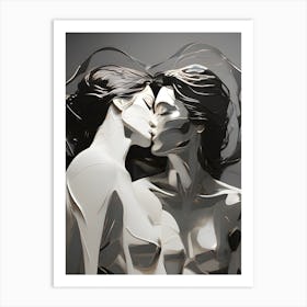 Kissing Art Print