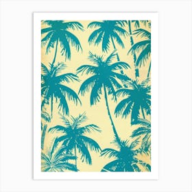 Tropical Palm Trees Vector Art Print