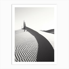 Sahara Desert, Black And White Analogue Photograph 3 Art Print