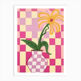 Orchids Flower Vase 1 Art Print