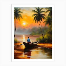 sunset amazing Art Print