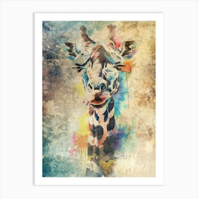 Poster Giraffe African Animal Illustration Art 02 Art Print