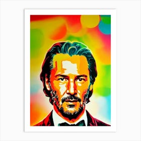 Keanu Reeves Colourful Pop Movies Art Movies Art Print