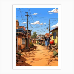 Soweto Johannesburg Cartoon 4 Art Print