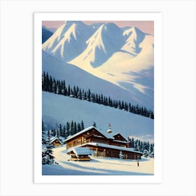 Myoko Kogen, Japan Ski Resort Vintage Landscape 1 Skiing Poster Art Print