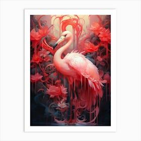 Pink Flamingo Art Print