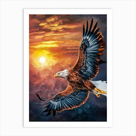 Eagle In Flight Art Print