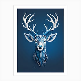 Funny Portrait Of Deer Head Art Print