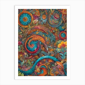 Swirls And Swirls 1 Art Print