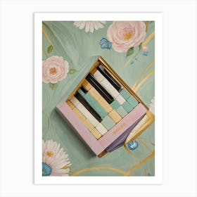 Pastel Abstract Piano Keys Art Print