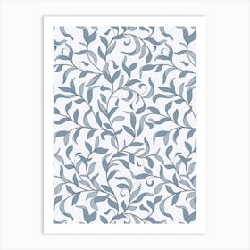 Trailing Leaves William Morris White Poster