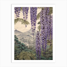 Fuji Wisteria 2 Japanese Botanical Illustration Art Print