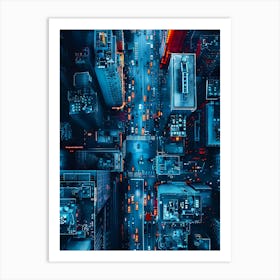 Aerial View Of New York City Art Print