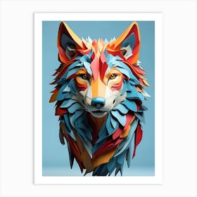 Paper Wolf Art Print