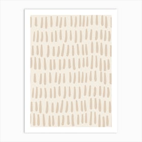 Neutral Abstract Lines Art Print