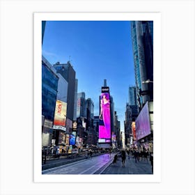 Billboard Awaiting Advertisement Installation Stands In Stark Contrast To An Urban Street Scene G (7) Art Print