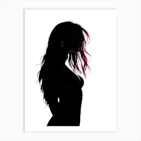 Silhouette Of A Woman 1 Art Print