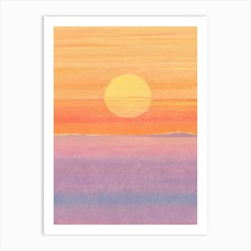 Sunset Over The Ocean 46 Art Print