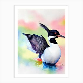 Common Loon Watercolour Bird Art Print