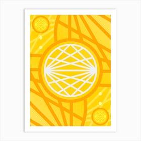 Geometric Glyph Abstract in Happy Yellow and Orange n.0017 Art Print