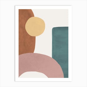 Painted Shapes Abstract Composition Colorful 1 Art Print