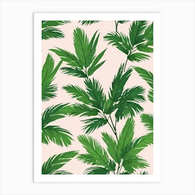 Palm Leaves Wallpaper Art Print