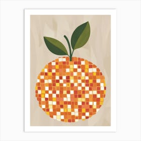 Orange Mosaic 5 Art Print