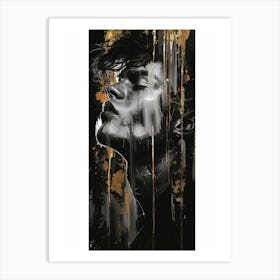 Gold And Black 117 Art Print