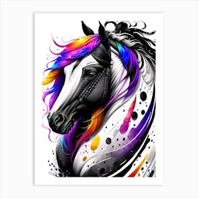 Rainbow Horse 8 Art Print