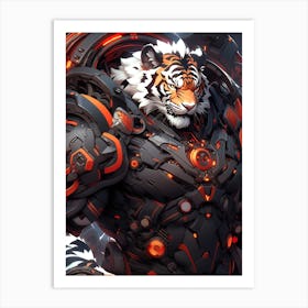 Futuristic Tiger 1 Art Print