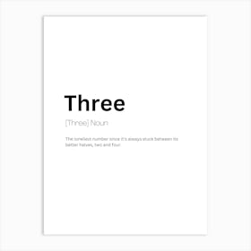 Three Definition Meaning Art Print