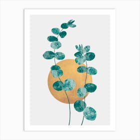 Geometric and floral composition 16 Art Print