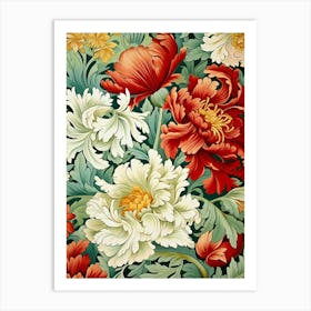 Floral Wallpaper 325 Art Print