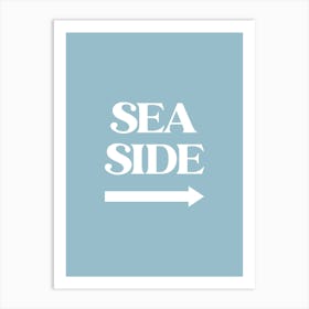 Seaside - Light Blue Art Print