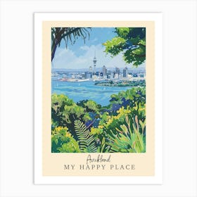My Happy Place Auckland 2 Travel Poster Art Print