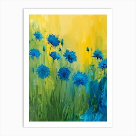 Blue Cornflowers 1 Art Print