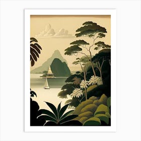 Nusa Penida Indonesia Rousseau Inspired Tropical Destination Art Print