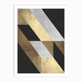 Golden geometry 3 Art Print