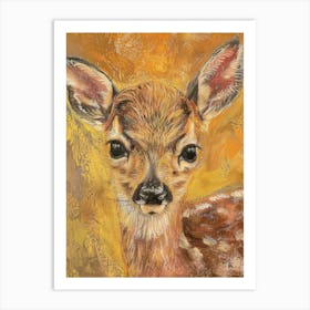 Fawn Painting 4 Art Print