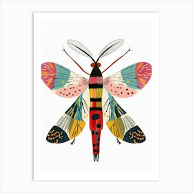 Colourful Insect Illustration Fly 9 Art Print