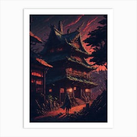 Japanese Village (3) Art Print