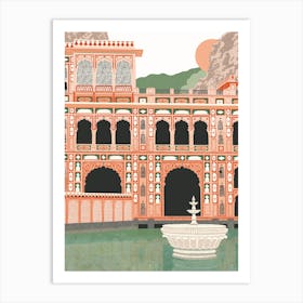 Galta Ji Jaipur Monkey Palace India Art Print