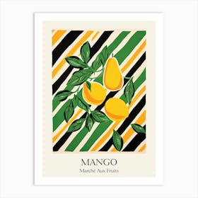 Marche Aux Fruits Mango Fruit Summer Illustration 4 Art Print