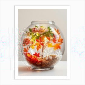 Autumn Tree In A Glass Bowl Art Print