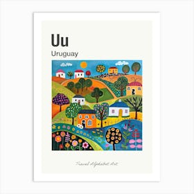 Kids Travel Alphabet  Uruguay 2 Art Print