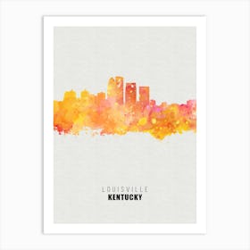 Louisville Kentucky City watercolor Art Print