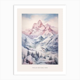 Dreamy Winter National Park Poster  Triglav National Park Slovenia 2 Art Print